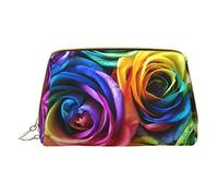 OGNOT Squirrel In The Tree - Neceser organizador de viaje para hombres y mujeres, bolsa de maquillaje de cuero ligero pequeña bolsa de cosméticos, Rosa Arcoiris, Talla única