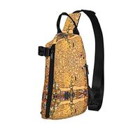 OGNOT Tree of Life - Mochila cruzada con estampado de árbol de la vida para hombres y mujeres, para caminar al aire libre, viajes, Negro -, Talla única