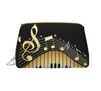 OGNOT Zen Design Butterfly Neceser Organizador de viaje para hombres y mujeres, Bolsa de maquillaje de cuero ligero Bolsa de cosméticos grande, Música, Talla única