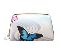 OGNOT Zen Design Butterfly Neceser Organizador de viaje para hombres y mujeres, Bolsa de maquillaje de cuero ligero Bolsa de cosméticos grande, Diseño de mariposa zen., Talla única