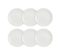OGO Living 2614972 - Juego de 6 platos planos omega (porcelana blanca, 18 cm)
