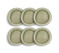 OGO Living 2614991 - Juego de 6 platos planos de color gris (27,5 cm), color verde