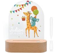 oGoDeal Regalos personalizados luz nocturna para niños, regalos de Navidad personalizados luz de bebé, regalos de bautizo para niños recién nacidos, regalos para bebé niño niña