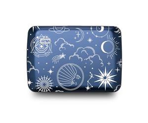 OGON - Cartera de Aluminio Smart Case V2 con Cierre de Metal y Tarjetero antirRFID, Capacidad hasta 10 Tarjetas y Billetes, Grabado Astral, Talla única, Minimalista