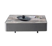 OGOODLE Mesa de Centro Pequeña Mesa de Centro Cuadrada de mármol de Lujo, Ligera, Moderna, for Villa, Mesa Auxiliar for Dormitorio, Mesa de sofá Mesa Auxiliar