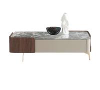 OGOODLE Mesa de Centro Pequeña Mesa de Centro Larga de mármol de Lujo, Personalizada, Ligera, con Almacenamiento, Moderna, Auxiliar Mesa Auxiliar