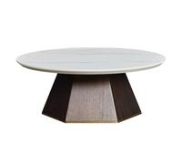 OGOODLE Mesa de Centro Pequeña Mesa de Centro Redonda de mármol for Sala de Estar Moderna, Mesa Auxiliar de Madera, Muebles for el hogar Mesa Auxiliar