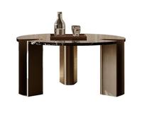 OGOODLE Mesa de Centro Pequeña Mesa de Centro Villa de Lujo, Ligera, Moderna, de Metal, Redonda, for apartamento pequeño Mesa Auxiliar