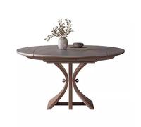 OGOODLE Mesa de Centro Pequeña Mesa de Comedor Plegable Extensible de Madera Maciza, Mesa de Comedor Redonda Ajustable, Mesa Redonda pequeña for el hogar Mesa Auxiliar