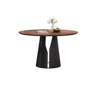 OGOODLE Mesa de Centro Pequeña Mesa de Comedor Redonda de Madera Maciza y sillas for Sala de Estar, Estilo Retro, for casa pequeña. Mesa Auxiliar