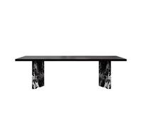 OGOODLE Mesa de comedor con placa de roca, moderna, simple, rectangular, pequeña mesa de cocina para el hogar (200 x 80 x 75 cm)