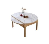 OGOODLE Mesa de comedor de madera maciza y silla combinada, redonda, telescópica, plegable, cuadrada y redonda, mesa de comedor pequeña para apartamento, mesa de cocina (A)