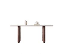 OGOODLE Mesa de comedor de madera, moderna, simple, color nogal, retro, rectangular, de grano de madera, mesa de cocina (140 x 80 x 75 cm)