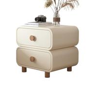 OGOODLE Mesilla de Noche Mesita de Noche Estilo Crema Mesita de Noche de Cuero for Dormitorio Pequeño gabinete de Almacenamiento Simple Mesa Auxiliar for sofá Mesas Auxiliares de Dormitorio