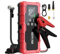 OGORI New Arrancador de Baterias de Coche 6000A,Compresor Aire portatil 150 PSI,Arrancador de Coche 12V(para 10L de Gasolina o 8L de Diésel) con Pinzas de Seguridad Inteligentes y luz LED