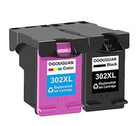 OGOUGUAN 302 XL Remanufacturados Cartuchos de tinta de repuesto para HP 302XL de gran capacidad para DeskJet 3639 3630 3632 Envy 4520 4525 4527 OfficeJet 3831 3833 3830 (Negro y Color, 2-Pack)