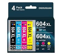 OGOUGUAN 604XL Cartucho de Tinta Compatible para Epson 604XL 604 XL para Expression Home XP-2200 XP-2205 XP-3200 XP-3205 XP-4200 XP-4205 Workforce WF-2910 WF-2930 WF-2935 WF-2950 (4 Paquetes)