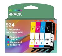 OGOUGUAN 924 Cartuchos de tinta para H-P 924 Cartuchos compatibles con H-P OfficeJet Pro 8120 OfficeJet Pro 8122e 8124e 8125e 8132e 8134e 8135e todo en uno (con chip)
