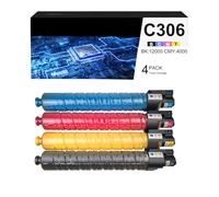 OGOUGUAN CAIDI Cartucho de tóner de repuesto compatible con MPC406C para Ricoh MP C306 MP C307GSA MP C307G MP C406 MP C407 (1, Nior/Magenta/Amarillo/Cian)