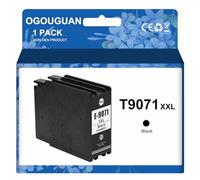 OGOUGUAN Cartucho de tinta negra T9071 compatible con Workforce Pro WF-C5210 WF-C5290 WF-C5710 WF-C5790 - Alta calidad y alta eficiencia