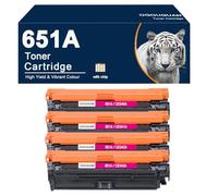 OGOUGUAN - Cartucho de tóner compatible 651A CE340A CE341A CE342A CE343A para HP Laserjet MFP M775 M775dn M775f M775z M775z+ (4PK-BK/C/M/Y)