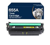 OGOUGUAN - Cartucho de tóner compatible con 655A para HP Color Laserjet Enterprise M652, M653, Laserjet Enterprise Flow MFP M681, MFP M682 (1, amarillo, CF452A)