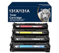OGOUGUAN Cartucho de tóner compatible para HP 131X 131A CF210X CF210A Laserjet Pro 200 Color MFP M276nw M251nw CP1215 CP1515n CM1312 CM1415 128A CE320A 125A CB54(4PK)