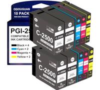 OGOUGUAN Compatible PGI-2500XL PGI-2500 XL - Cartuchos de tinta para Canon MAXIFY MB5350 iB4050 MB5050 MB5150 MB5450 iB4150 MB5455 MB5155 (4 negro y 6 color)