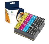 OGOUGUAN T0715 - Cartucho de tinta, compatible con Epson T0711, T0712, T0713, T0714, Epson Stylus SX200, SX215, SX218, SX400, SX415, SX510W, SX515W, DX4450, DX5050, DX6000, DX8450 (20 unidades)