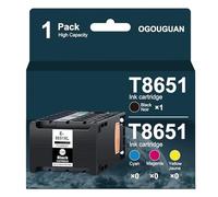 OGOUGUAN T8651 8651XL - Cartuchos de Tinta compatibles con Workforce Pro WF-M5191 M5190 M5690 M5693 M5193 (1 Negro)