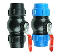 OGQNPJJCJ Tubo de agua de plástico de 20/25/32/40/50/63 mm, mango de acero, conector de válvula rápida, accesorios de válvulas de bola (Nero, 20 mm)