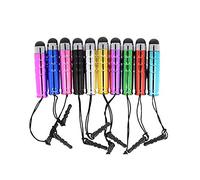 Ogquaton 10 mini lápices capacitivos resistentes a la pantalla táctil, bolígrafos retráctiles, lápiz táctil para smartphone, tableta, PC, teléfonos, color al azar, conveniente y práctico