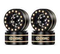 OGRC 1.0 RC Wheels Brass Negative Offset 7mm Wheels for SCX24 C10 JLU Deadbolt Gladiator Bronco 1/24 Crawler Car - 190g