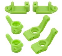 OGRC - Bloque de ruedas delanteras de plástico y bloques de dirección y portadores de eje trasero para barra Traxxas 2WD 1/10, estampado, Rustler, reemplaza 3632 3736 3752 (verde)