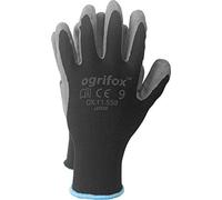 Ogrifox Guantes de trabajo (24 pares, revestimiento de látex, talla L, 9, negro)