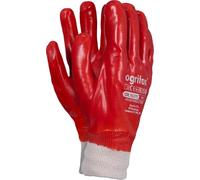 Ogrifox Ox.16.375 - Guantes de trabajo (PVC, 120 pares), color rojo
