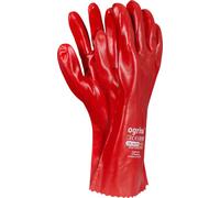 Ogrifox Ox.16.375 PVC 40 - Guantes de protección (40 mm, 60 pares), color rojo, OX-PVC40