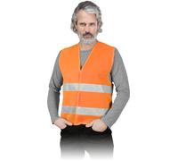 Ogrifox OX-LUMI Chaleco de Alta Visibilidad Naranja Talla 42 Chaleco de Seguridad Protector Reflectante para Coche Bicicleta Logística Construcción Industria Automotriz