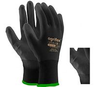 Ogrifox OX-Poliur_Bb7 - Guantes protectores (12 unidades, OX.12.442, pulido), color negro, talla 7