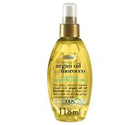 OGX Aceite Revitalizante Aceite de Argán Marroquí, Aceite Seco en Spray Anti-Frizz, Textura Ligera, Fortalece y Suaviza, 118 ml (Paquete de 1)
