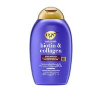OGX Biotin & Collagen Thick & Full+ Champú Voluminizador, 385 ml | Texturizador, 72h de Volumen, Con Biotina y Colágeno, Sin Sulfatos, Tecnología Lipi Pro Shield, Cabello Fino y Debilitado