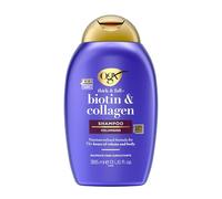 OGX Biotina & Colágeno Champú (385 ml), champú fortalecedor para cabello fino y fino, con vitamina B7, biotina y colágeno, sin sulfatos