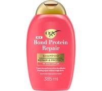 OGX Bond Protein Repair Shampoo (385 ml), champú que protege y repara el cabello, con Lipi Pro Shield Technology, con tensioactivos sin sulfatos, para cabello seco y dañado