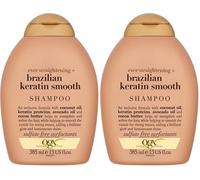 OGX Champú Queratina Brasileña, 385 ml (Paquete de 2)