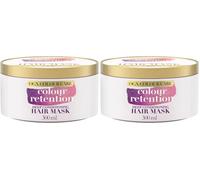 OGX Colour Care Colour Retention Deep Conditioning Hair Mask (1x300 ml), mascarilla pelo para prolongar el color del cabello, nutre y repara el pelo tratado con tinte (Paquete de 2)