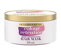 OGX Colour Care + Retention Mascarilla para Cabello Teñido, 300 ml | Prolonga el Color hasta 4 Semanas, Nutre y Repara en Profundidad el Pelo Teñido o Con Mechas, Tecnología Color Bond Plex