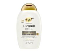OGX Nourishing + Coconut Milk Conditioner (385 ml), acondicionador hidratante con leche y aceite de coco y proteína de leche hidrolizada, sin sulfatos, para cabello seco