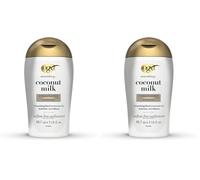 OGX Nutritivo + acondicionador de leche de coco 3 fl oz (Paquete de 2)