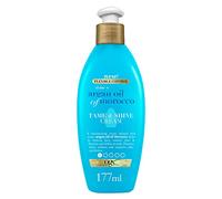 OGX Aceite de Argán de Marruecos, crema para peinar y dar brillo, pelo radiante, suave, brillante, 177 ml