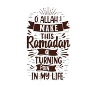 Oh Allah, haz que este Ramadán sea un punto de inflexión en mi vida. Pegatinas de pared 36x59.7cm No se cae Café